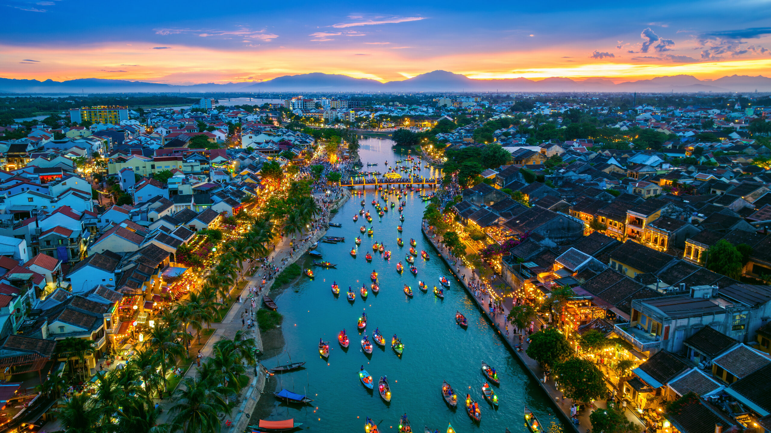 aerial view of Hot An, Vietnam