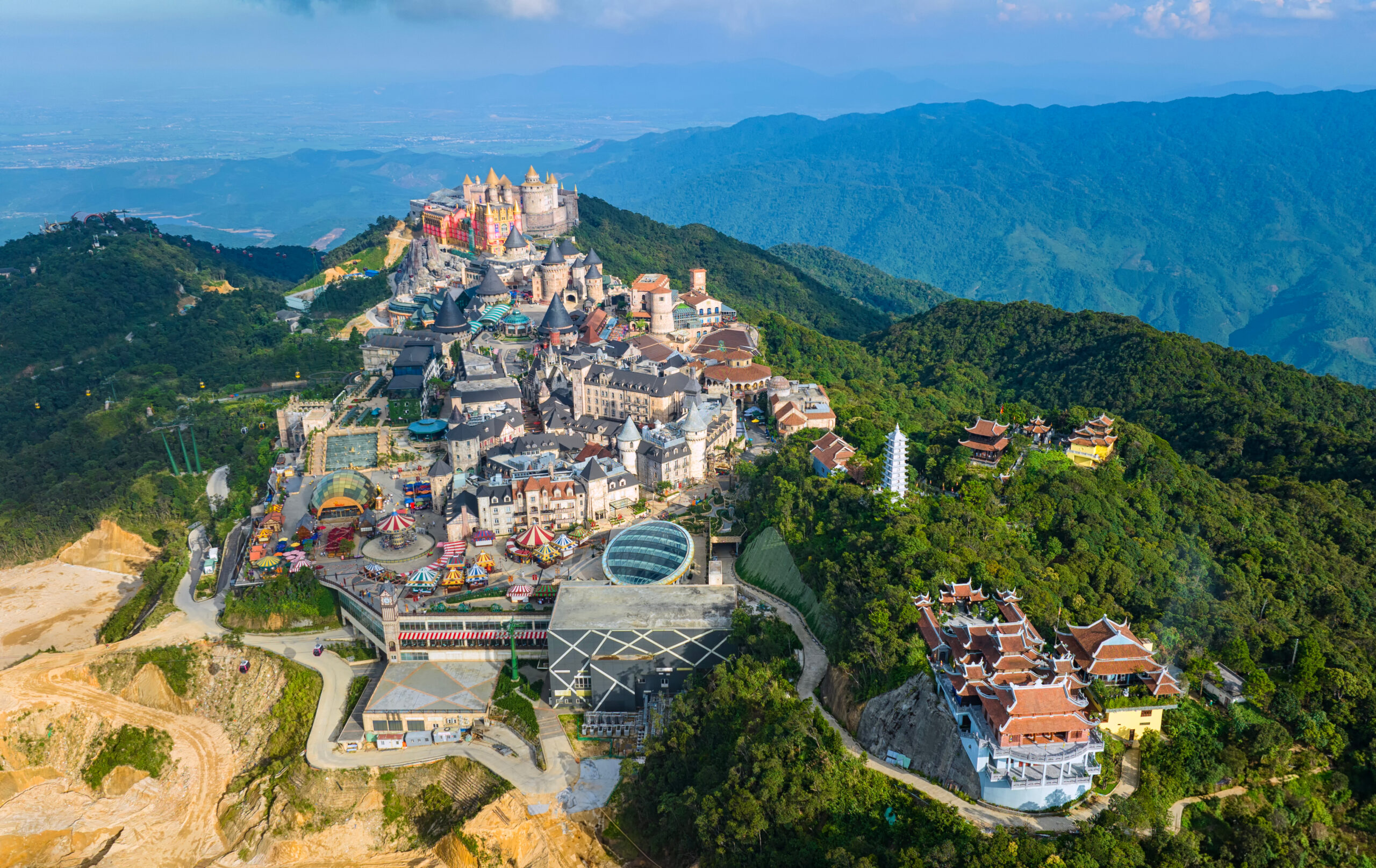 aerial view of Ba Na Hills, Da Nang, Vietnam
