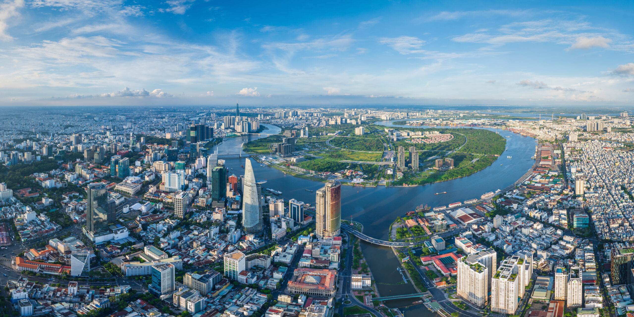 aerial view of Saigon