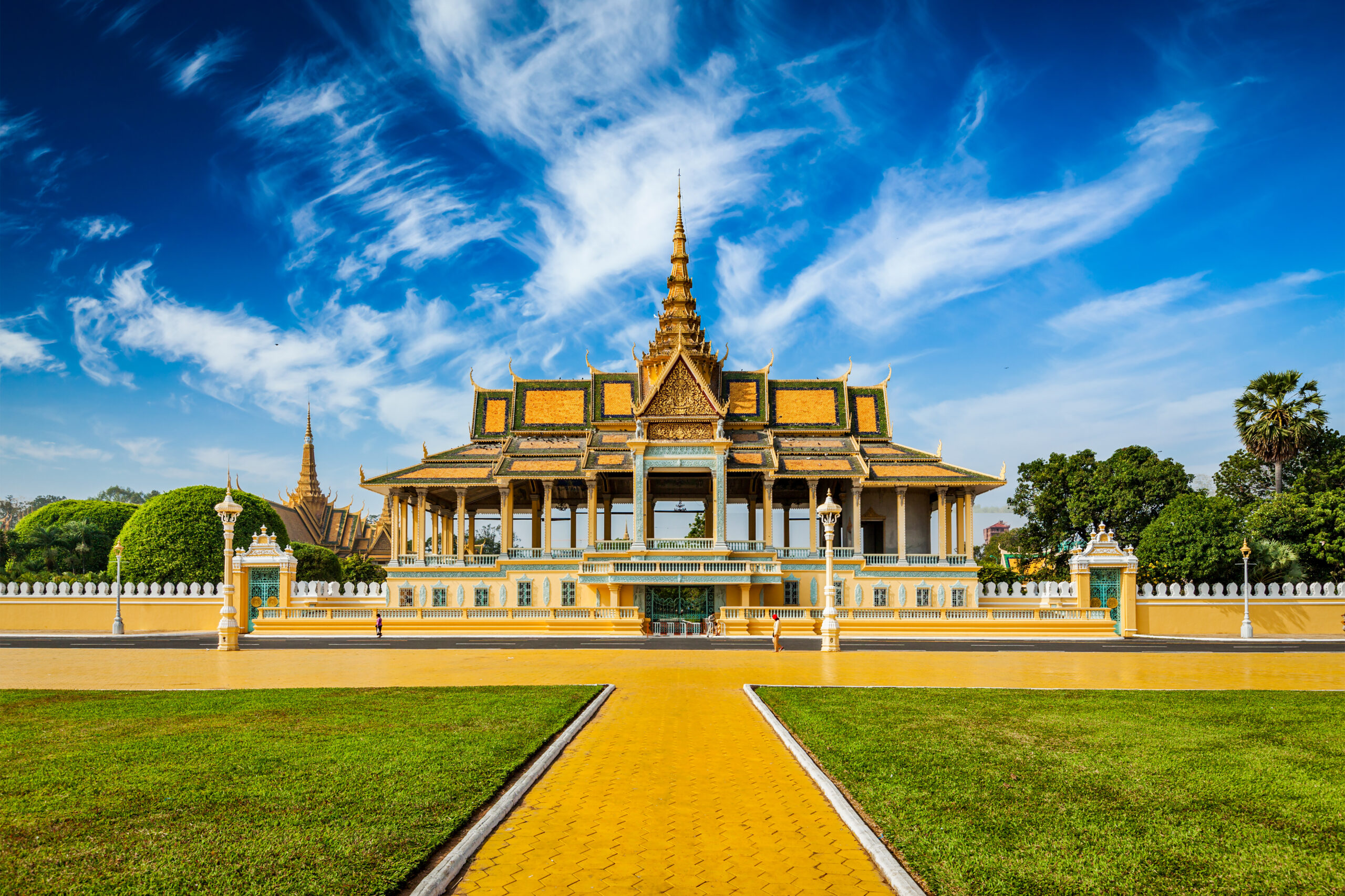 front view of Phnom Penh Royal Palace, Cambodia