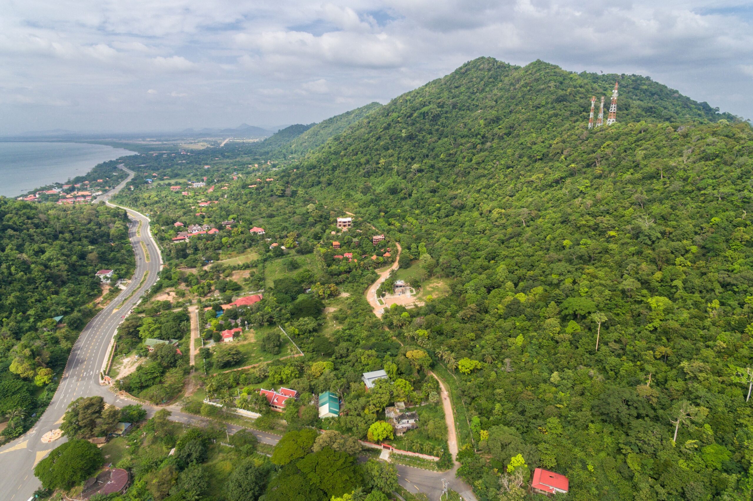 aerial view of Kep National Park, Cambodia