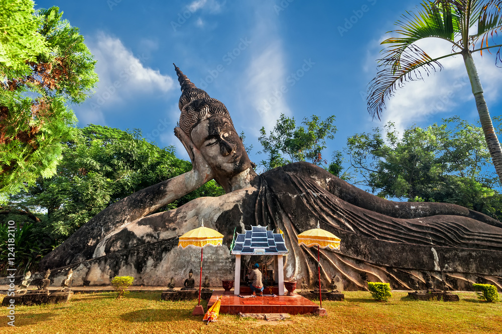 AdobeStock_124182110_Preview Buddha Park Laos sculpture garden with Buddhist and Hindu statues