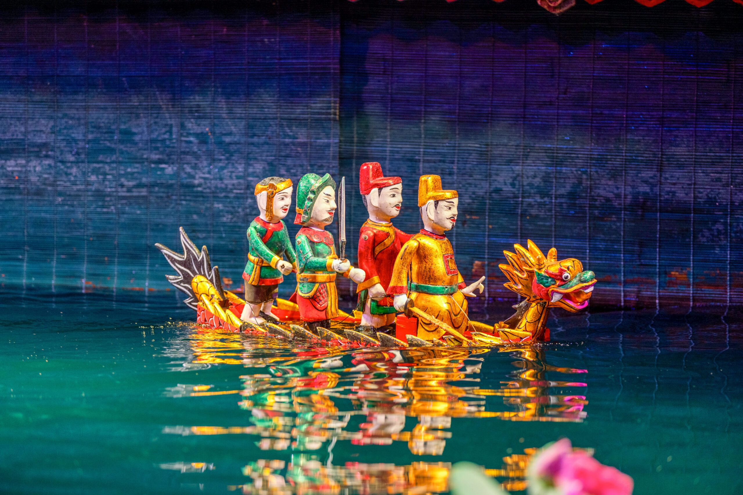 Southeast Asia adventure tours Vietnamese water puppetry in Hanoi