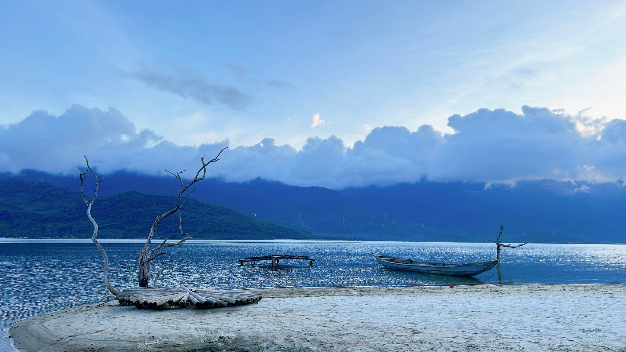 Lang Co Bay_Lap An Lagoon Lang Co Bay Lap An Lagoon sunset mountains calm water Vietnam