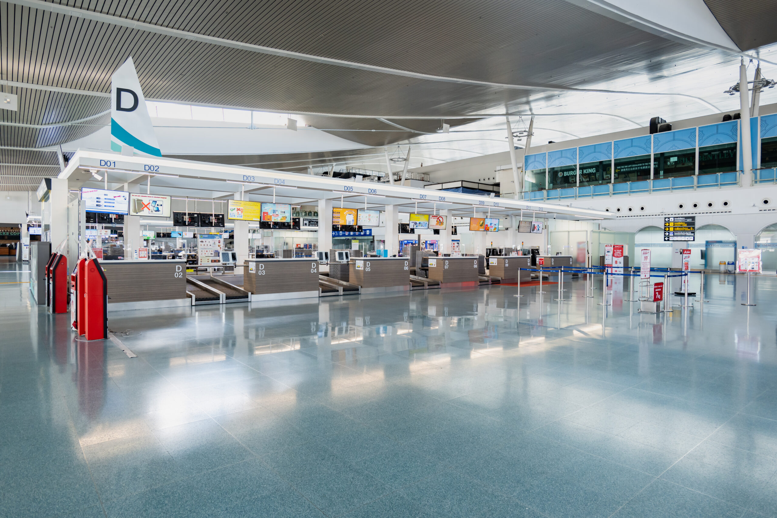 Phuket International Airport departure terminal.