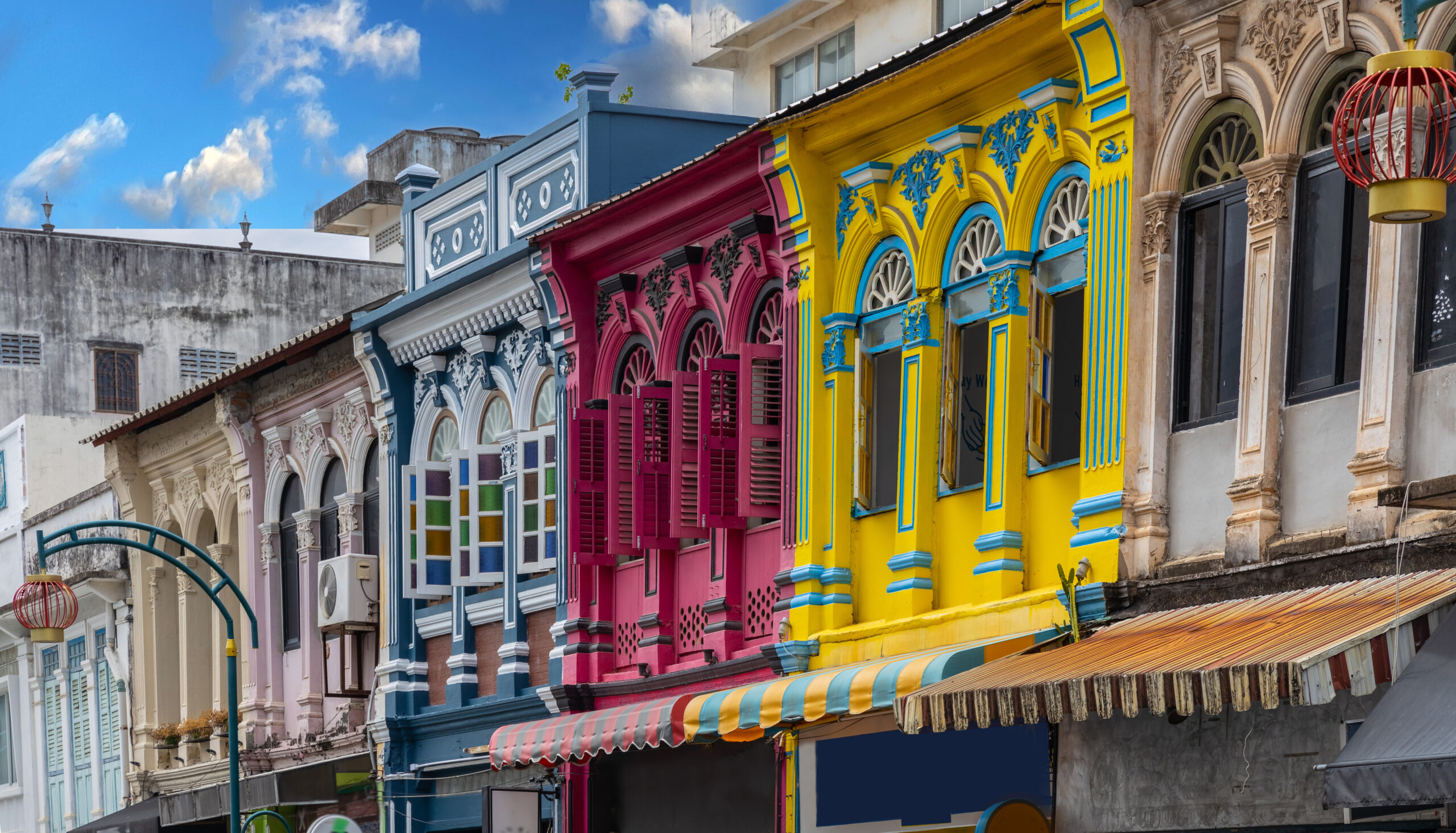 Sino Portuguese Colourful and decorative house in Old Phuket Town Phuket, Thailand