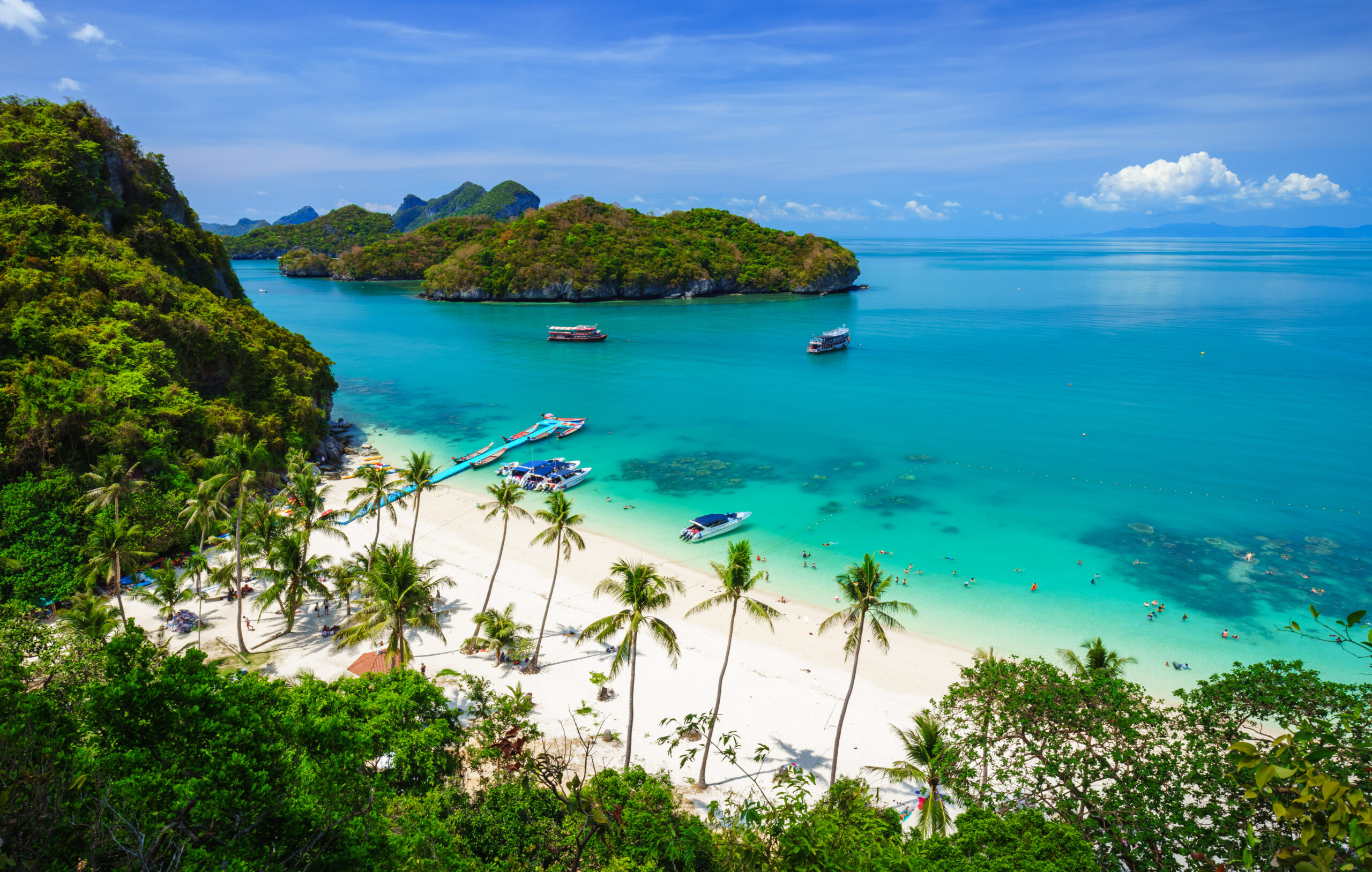 Bird eye view of Ang Thong National Marine Park, Koh Samui, Thailand