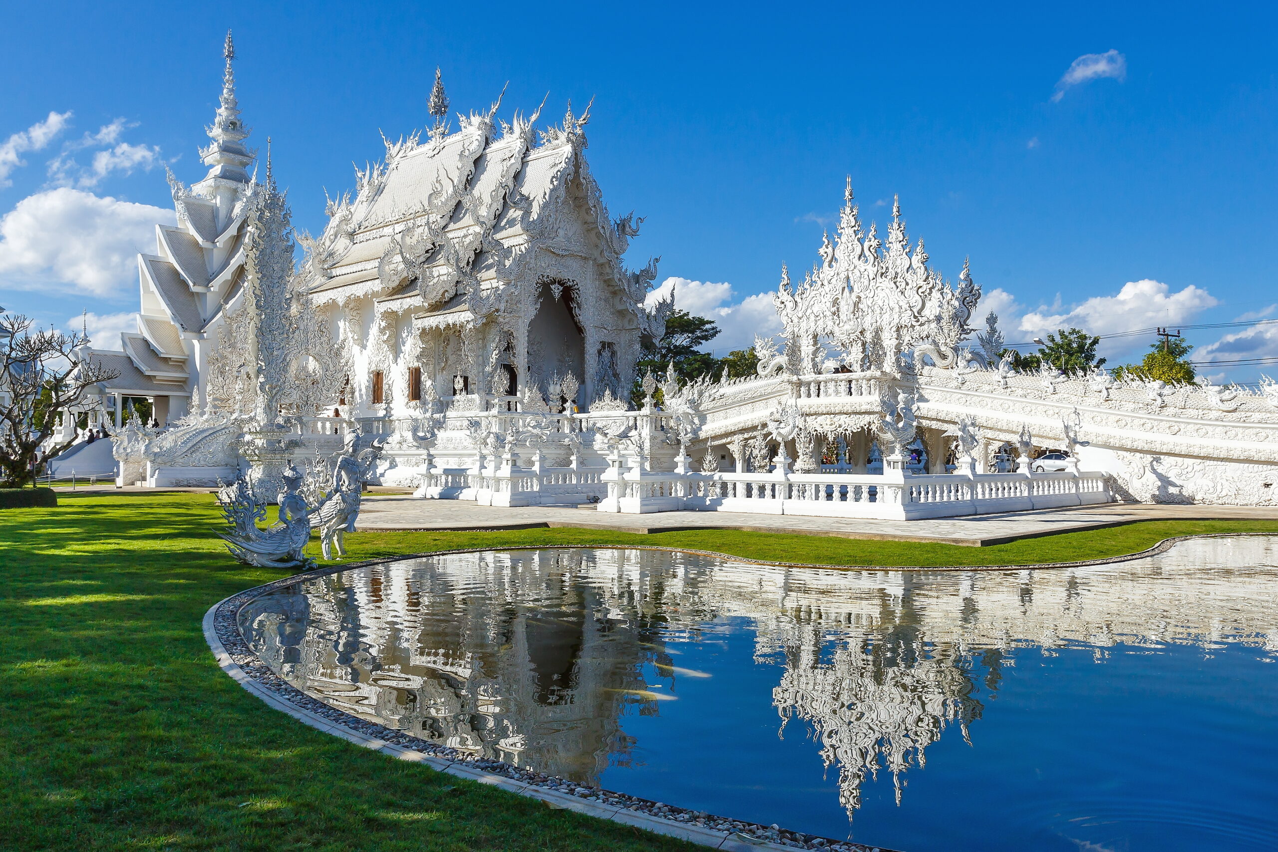 Wat Rong Khun aka White Temple, buddhist temple of Thailand