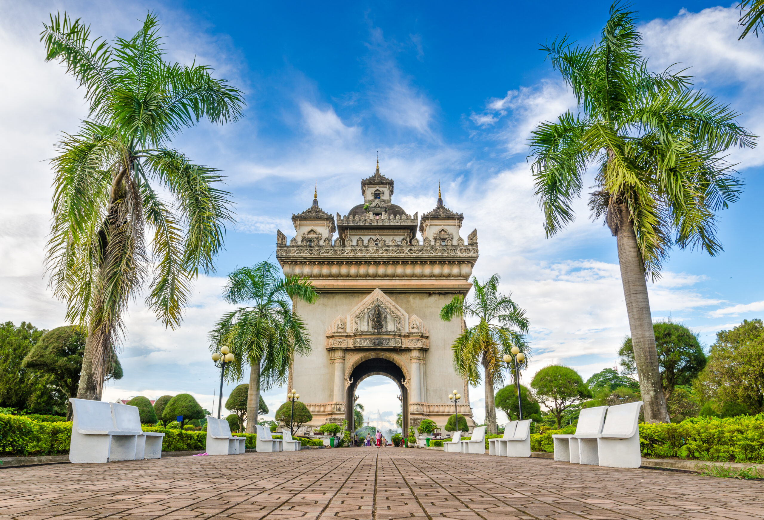 Patuxai monument in Vientiane, Laos